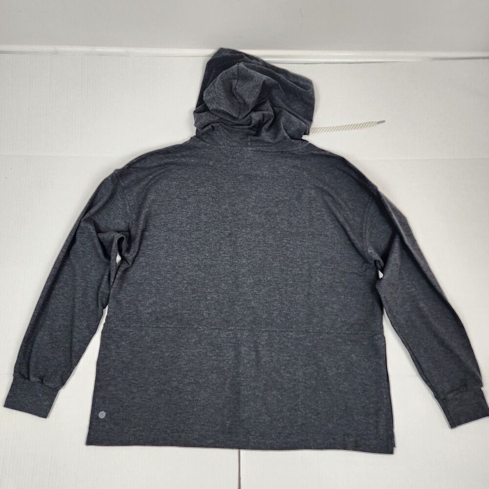 Zella Grey Pullover Hoodie Athletic Sweatshirt Modal Blend Size L Nordstrom Top - Picture 4 of 16